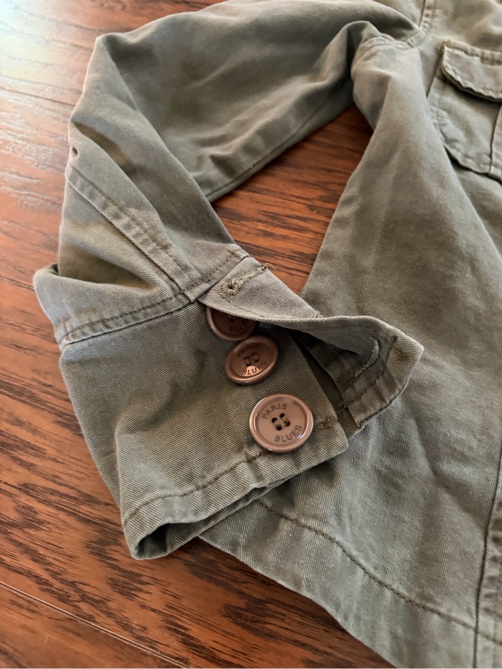 Y2K Women’s Paris Blues Button-Front Olive Green Jacket - Picture 4 of 8